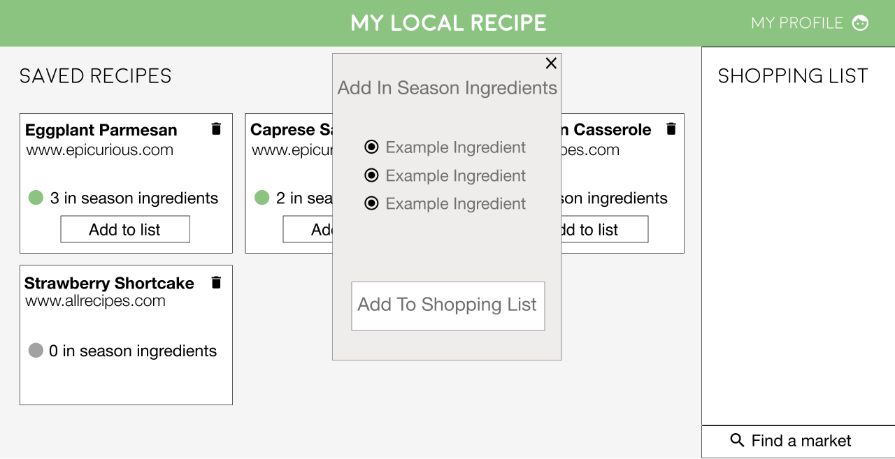 add ingredients feature